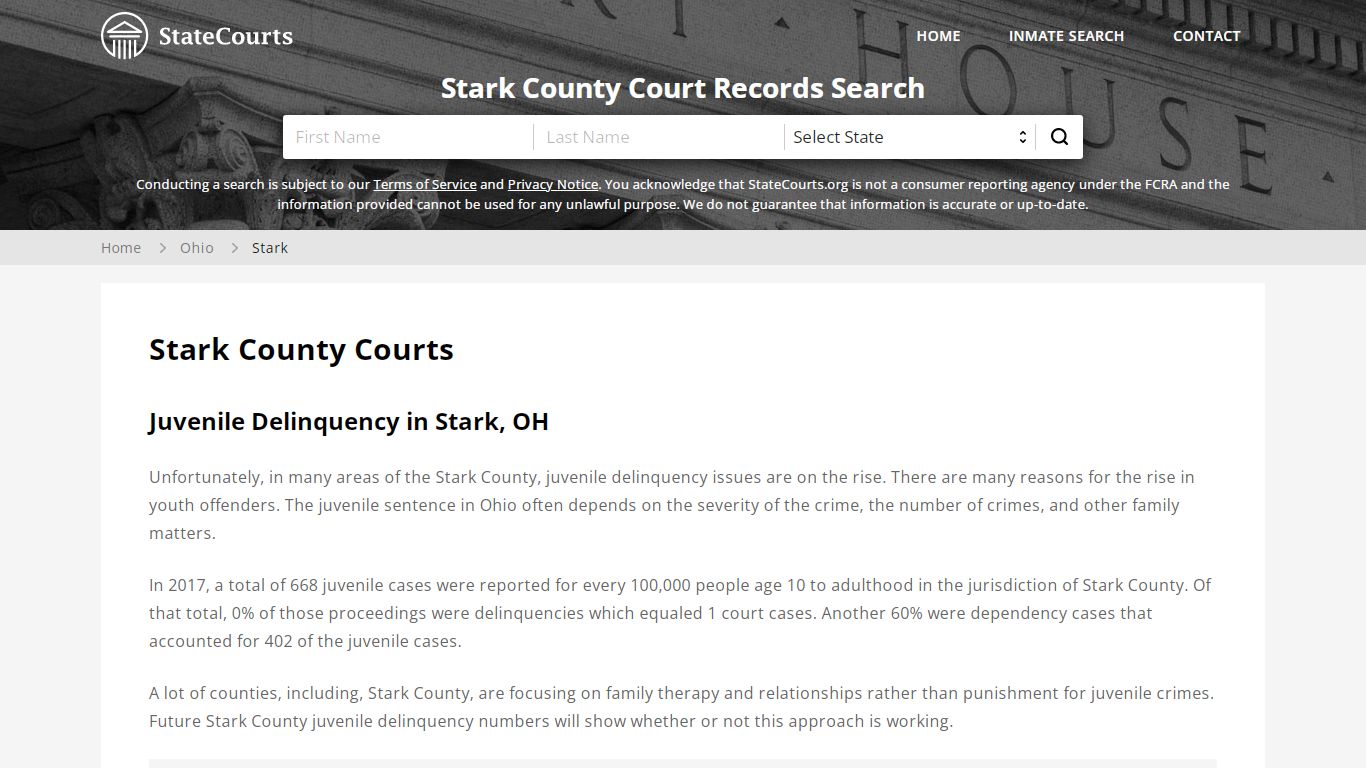 Stark County, OH Courts - Records & Cases - StateCourts